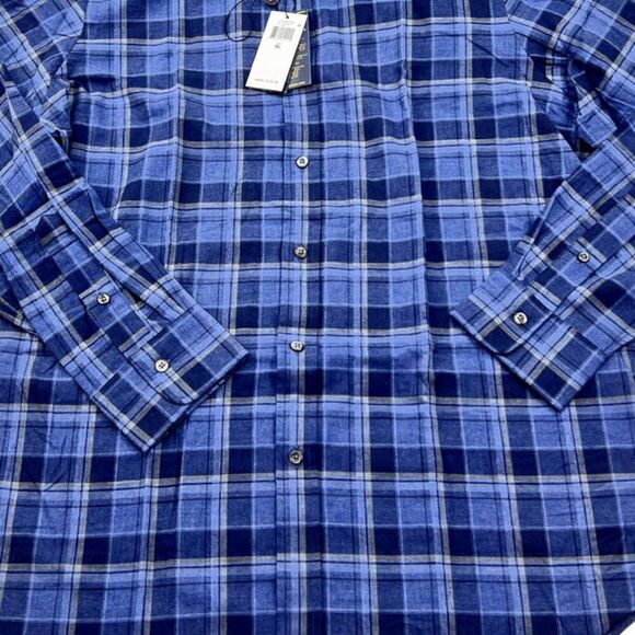 New Polo Ralph Lauren Men XL Blue Plaid Shirt Classic Long Sleeve Button Down - Picture 7 of 8